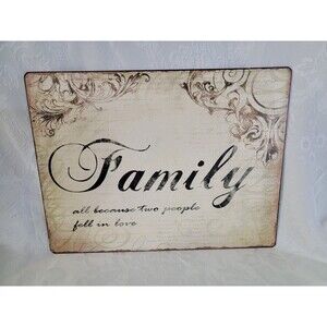 Hobby Lobby Metal Family Sign 13.75x10.375